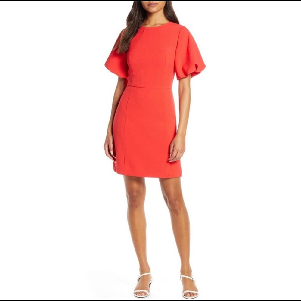 ❤️Eliza J Puff Sleeve Red Dress❤️